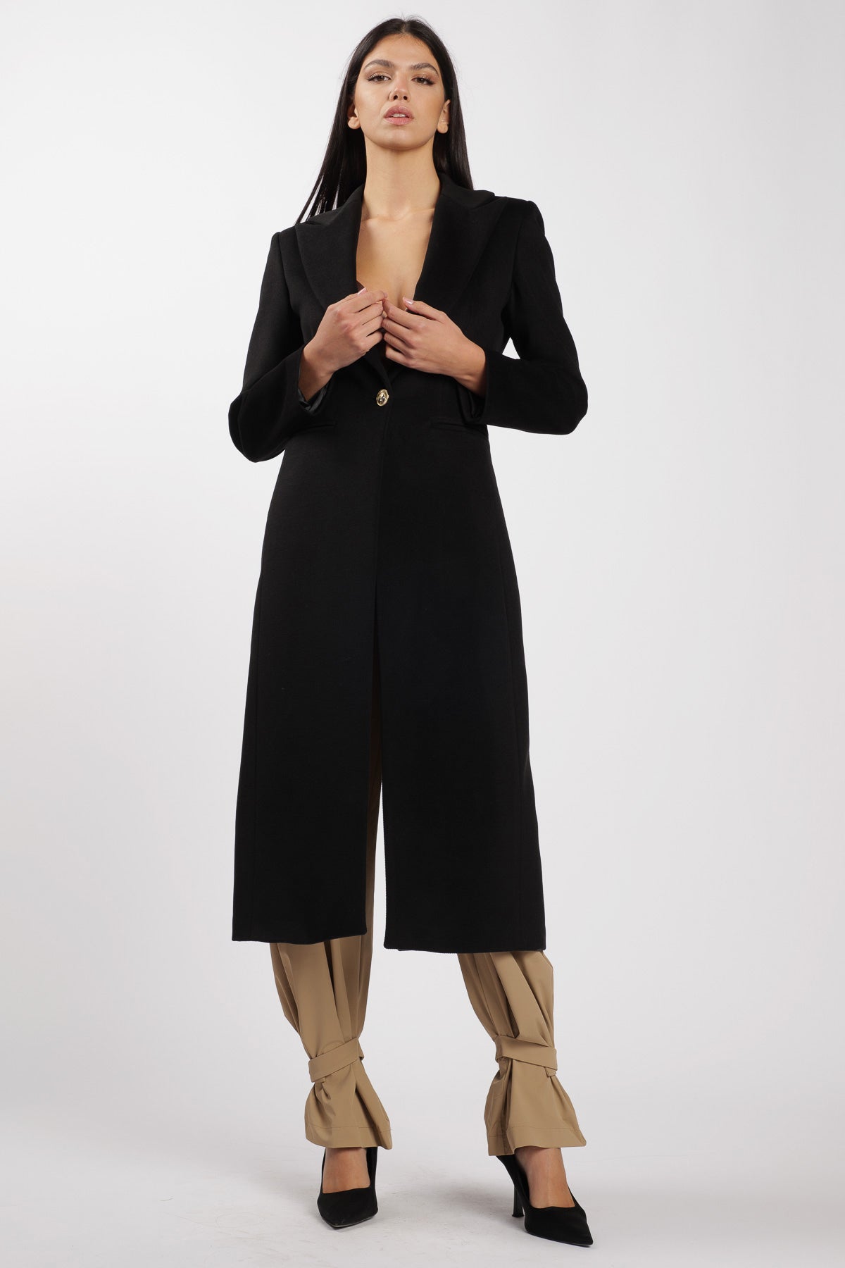 Black Single-breasted Coat