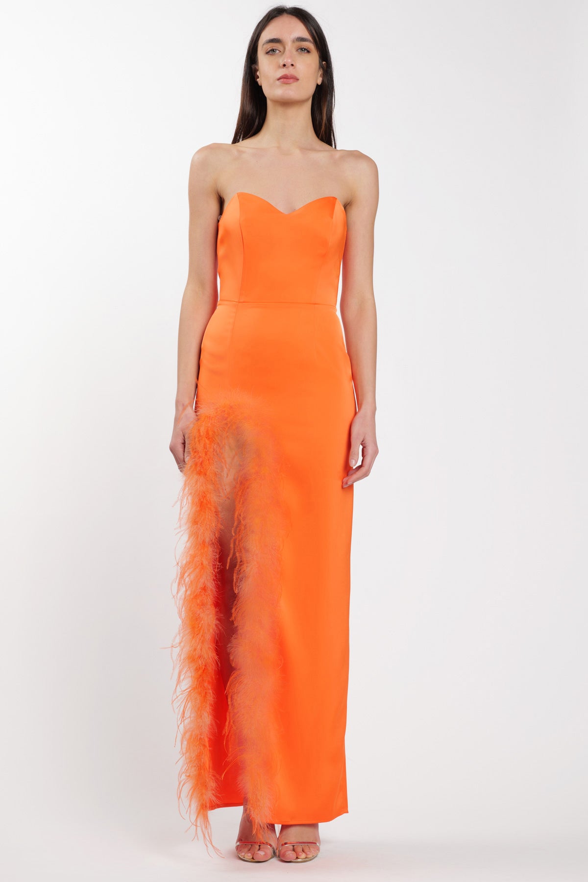 Orange Plume Dress