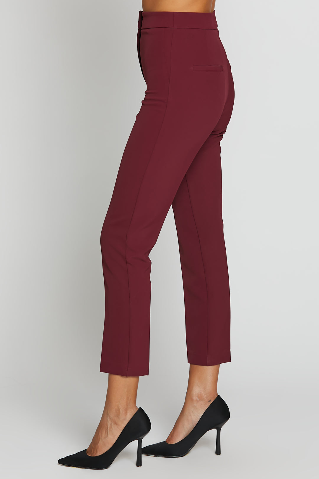 Slim Pants Crepe Bordeaux