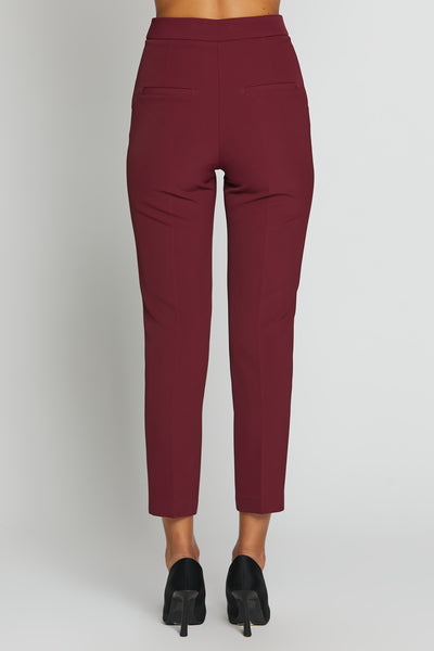 Slim Pants Crepe Bordeaux