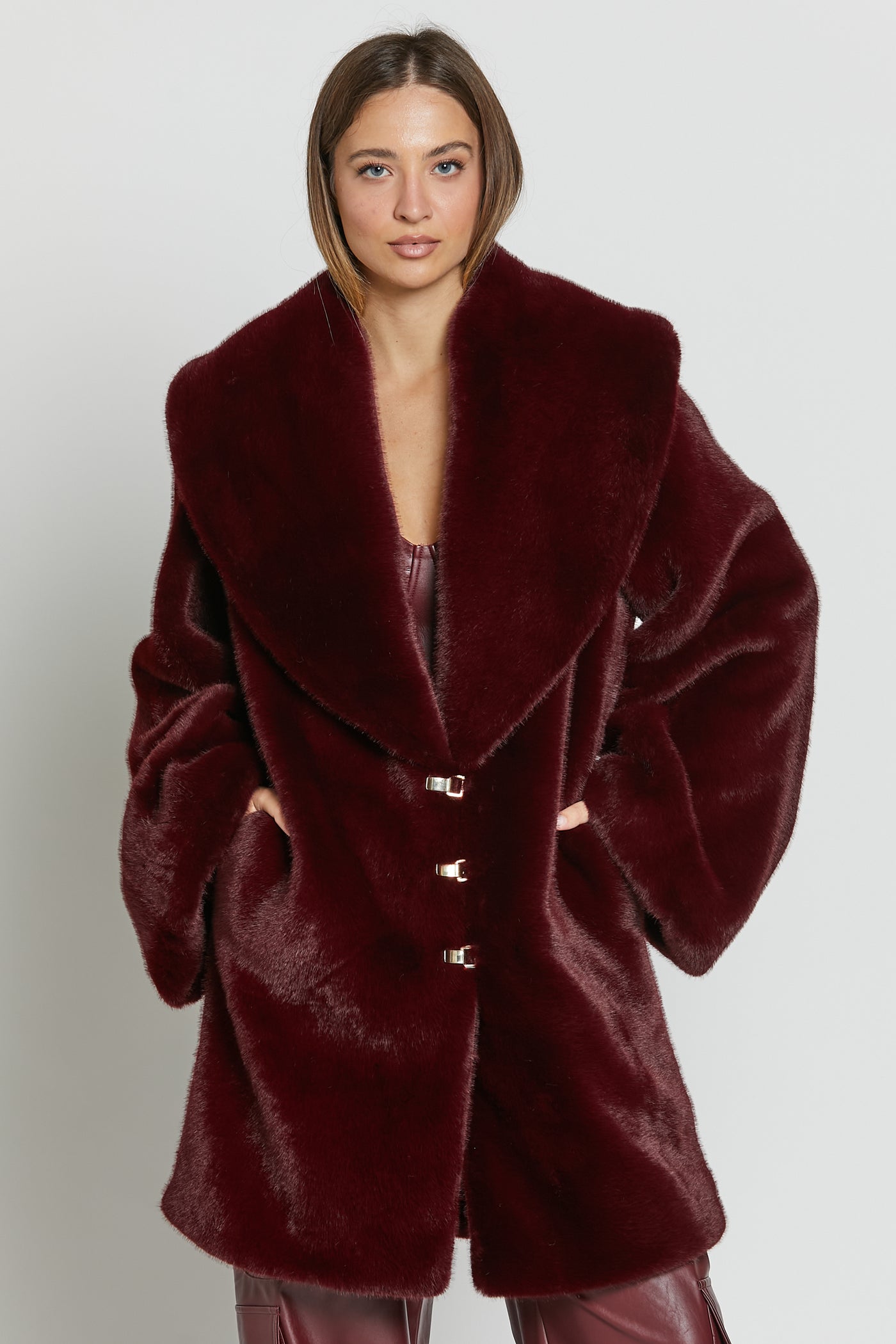 Duchess Eco Fur Bordeaux