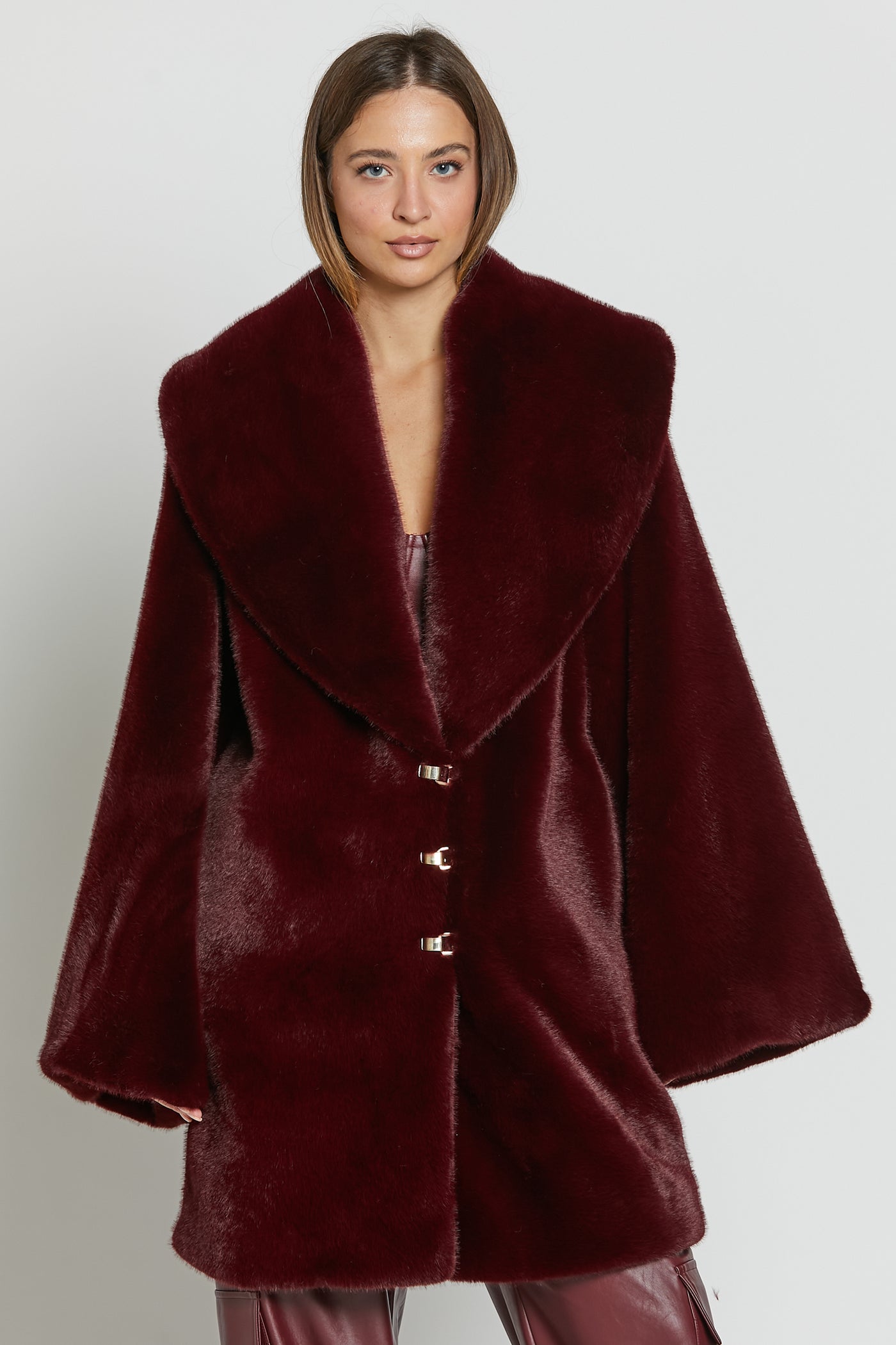 Duchess Eco Fur Bordeaux