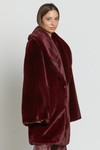 Duchess Eco Fur Bordeaux