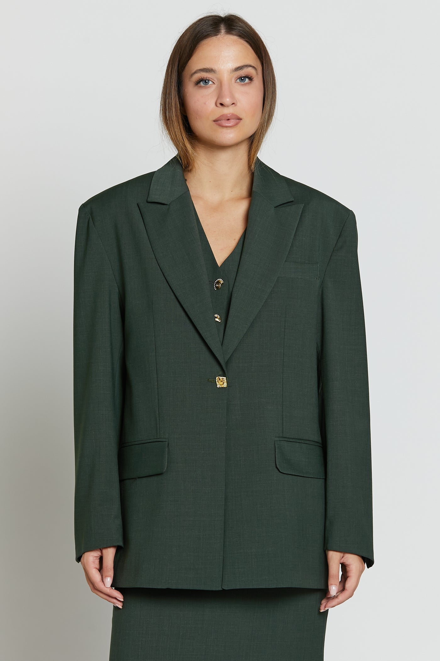 Boy Wool Blazer Green