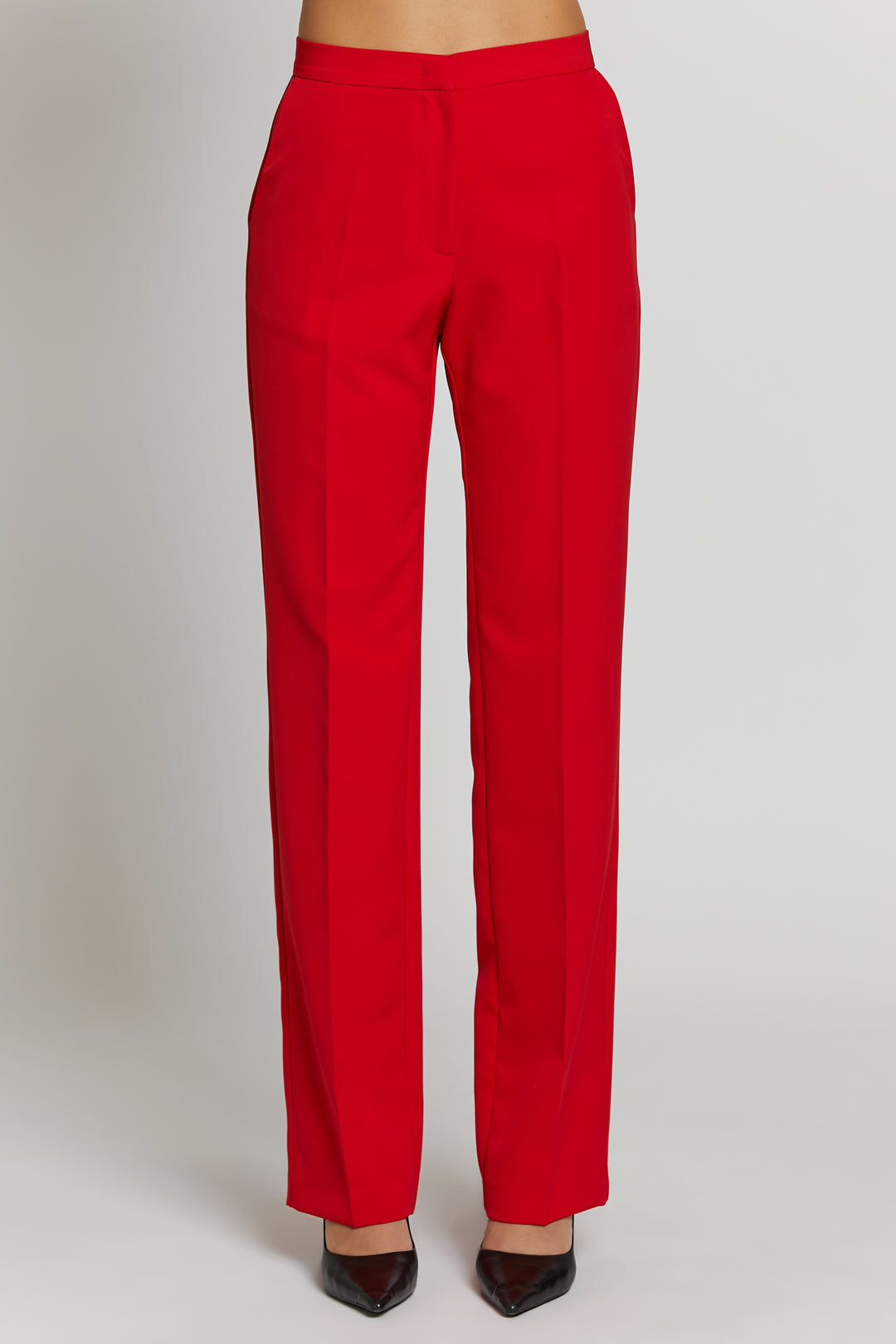 Regular Basic Pants Red