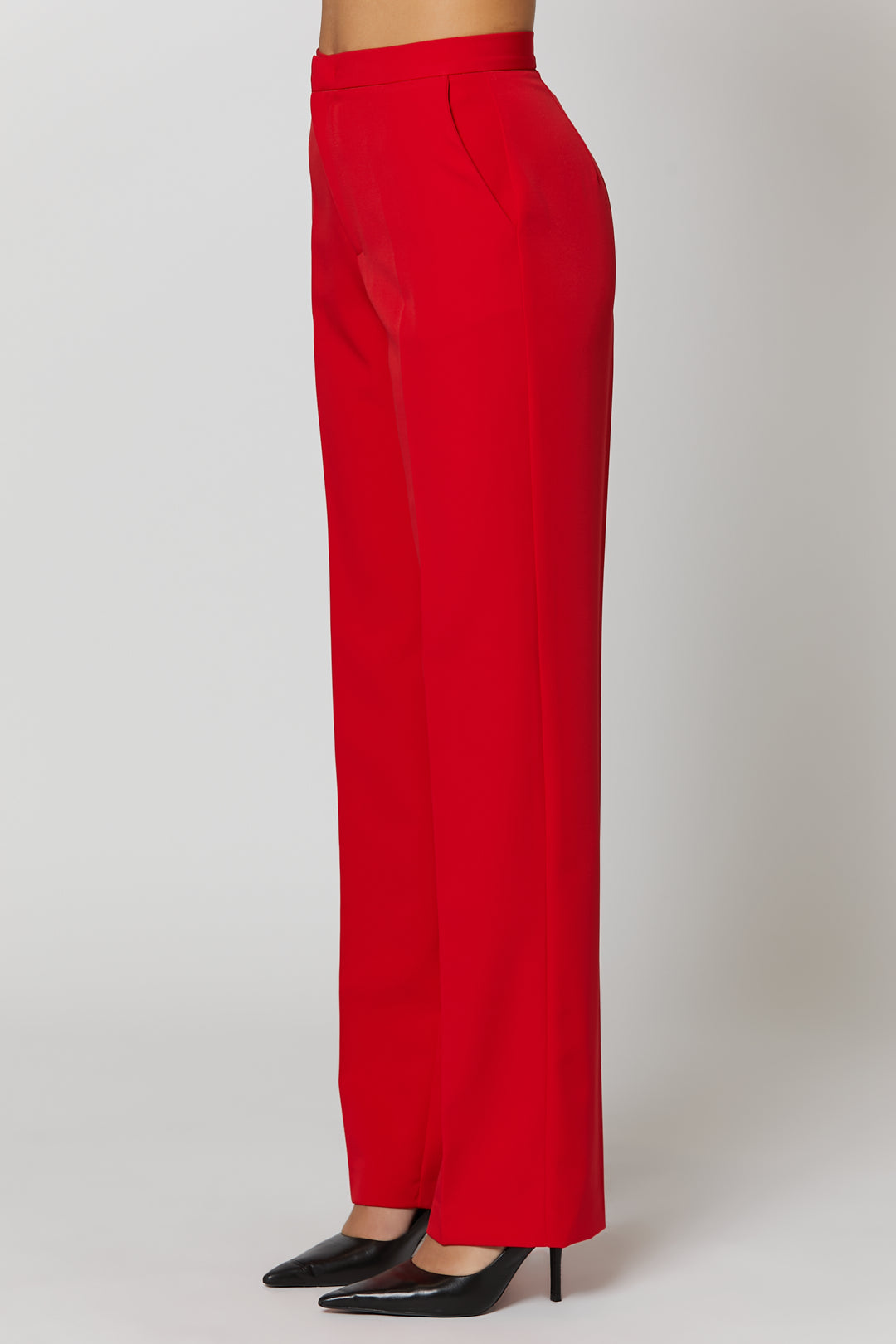 Regular Basic Pants Red