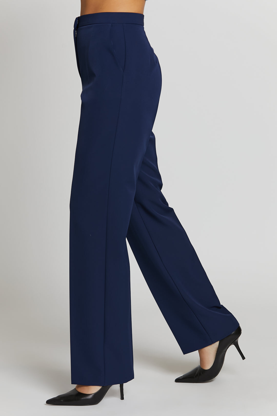 Regular Basic Pants Navy Blue