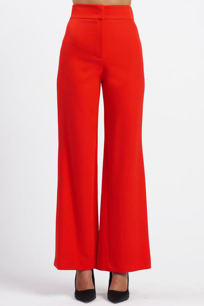 Red Spacchi Palazzo Trousers