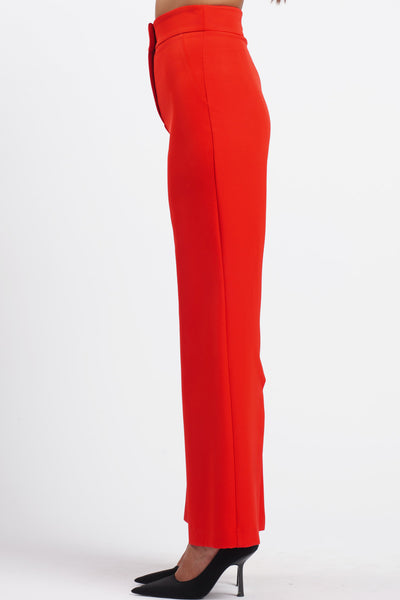 Red Spacchi Palazzo Trousers