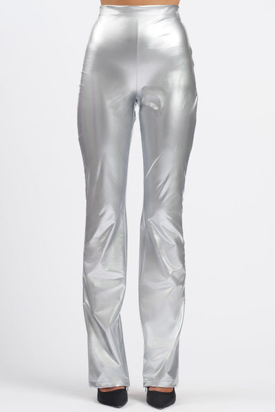 Silver Vinyl Skin Pant