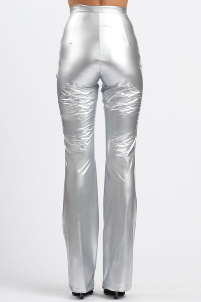 Silver Vinyl Skin Pant