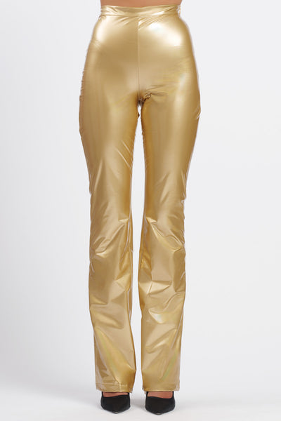 Gold Vinyl Skin Pant