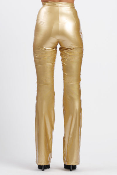 Gold Vinyl Skin Pant