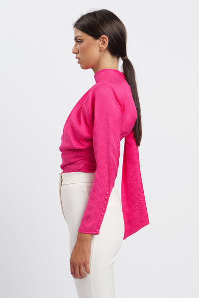 Fuchsia Rhombus Body Neck