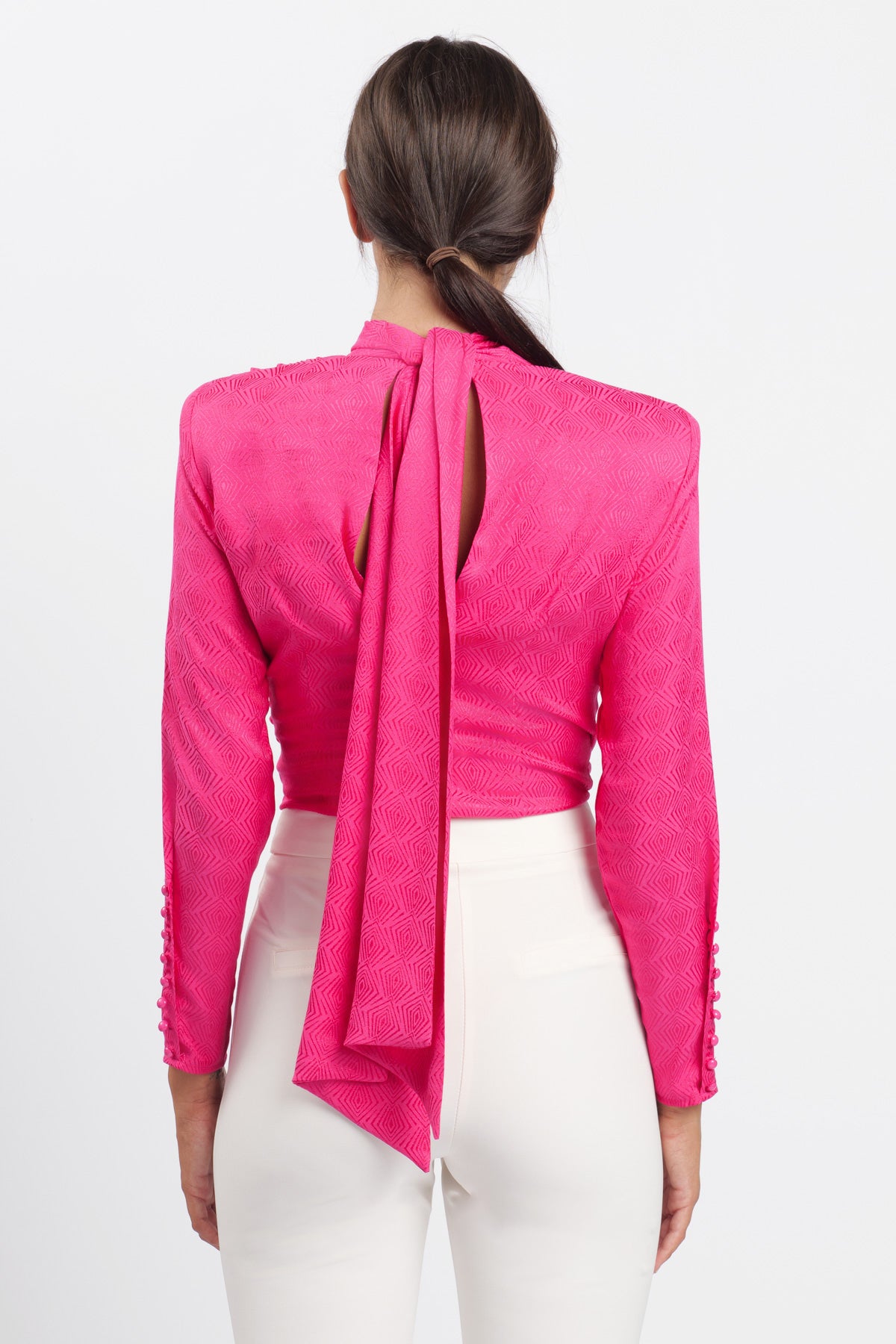 Fuchsia Rhombus Body Neck