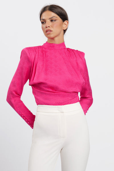 Fuchsia Rhombus Body Neck