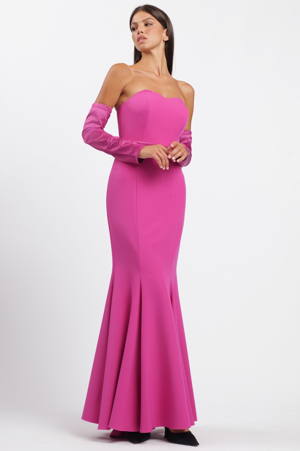 Mermaid Dress with Mauve Contrast