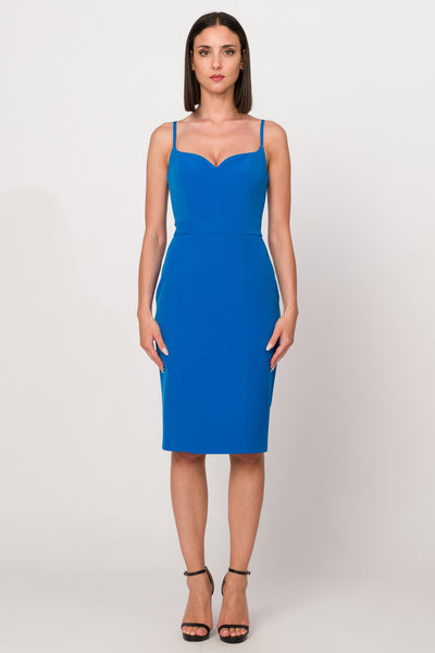 Royal blue sheath dress Midi