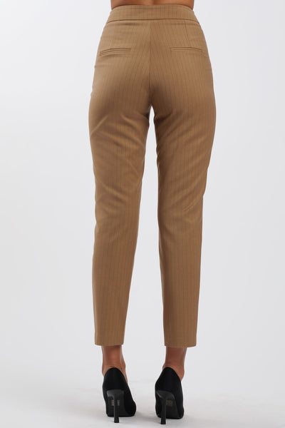 Basic Camel Pinstripe Pants