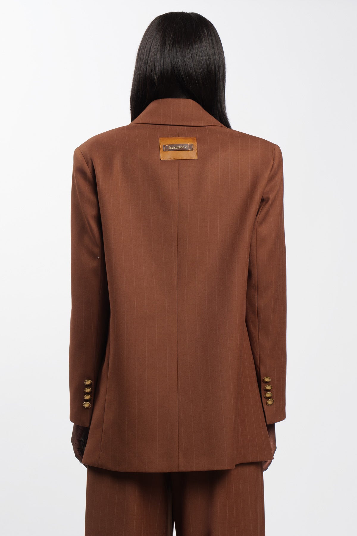 Dark Brown Pinstripe Jacket