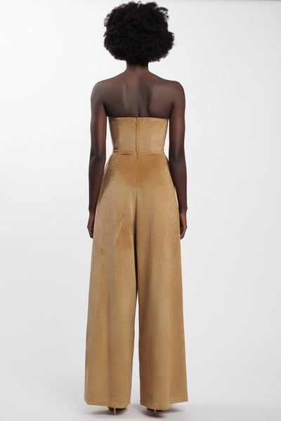 Camel Velvet Overalls