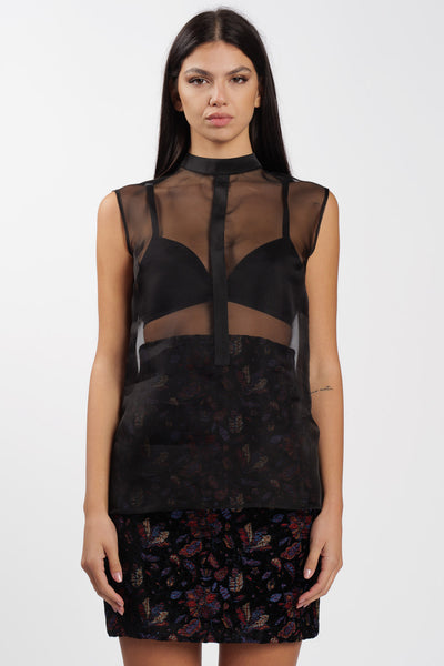 Black Organza Shirt