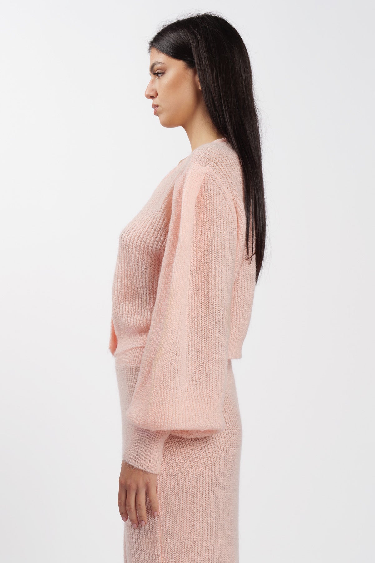 Pink Crop Cardigan