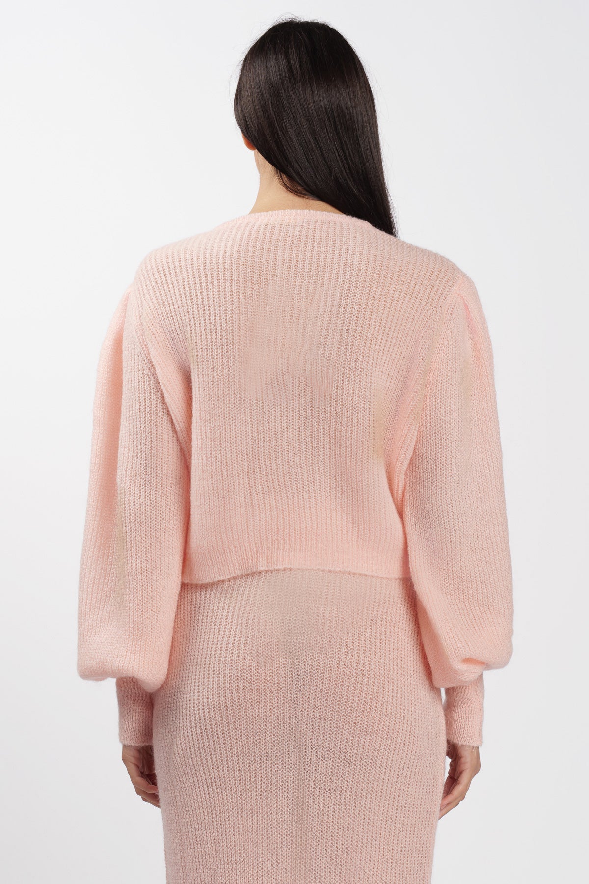 Pink Crop Cardigan