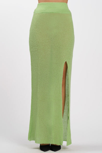 Wool Skirt with Apple Slit