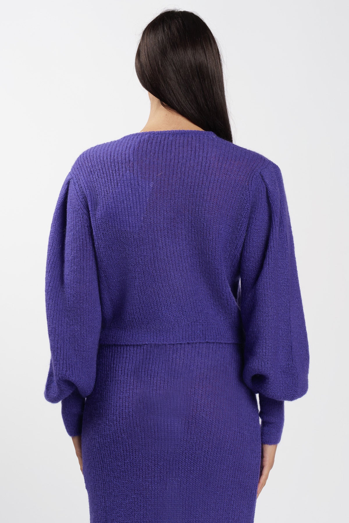 Purple Crop Cardigan