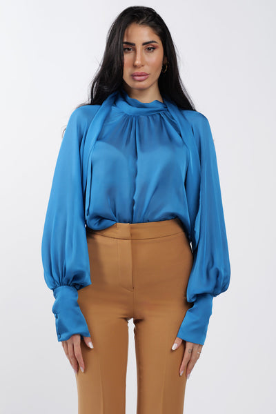 Peacock Satin Shirt