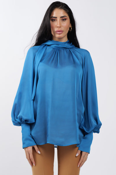 Peacock Satin Shirt