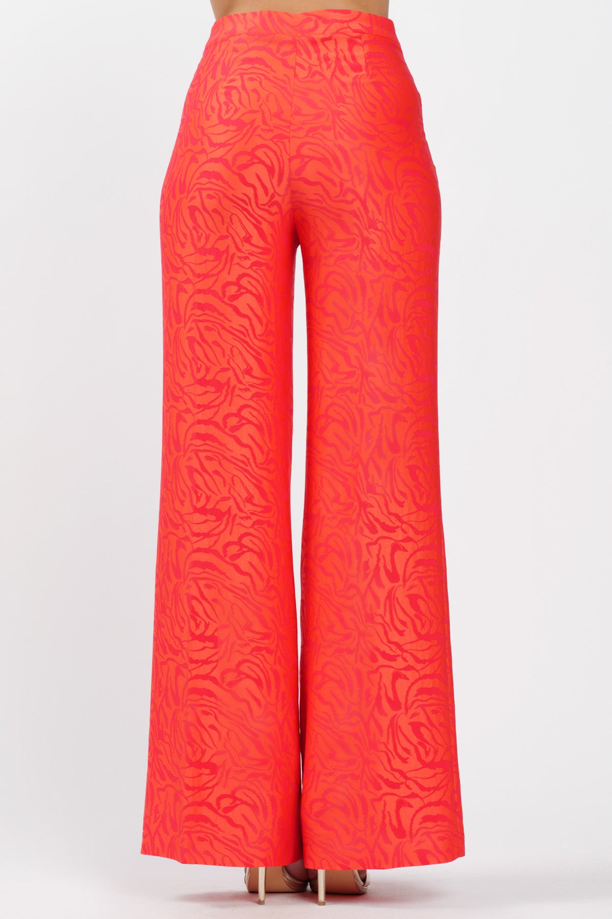 Kimono Pants Coral Jacquard
