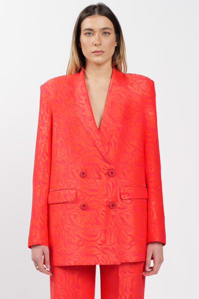 Fantasy Blazer Coral Jaquard