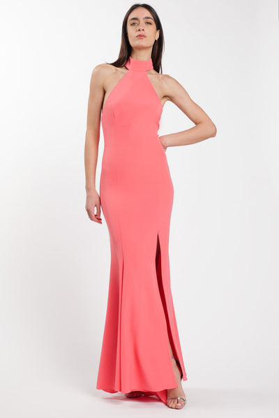 Siren Halter Dress Coral