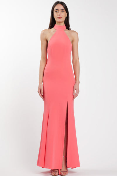 Siren Halter Dress Coral