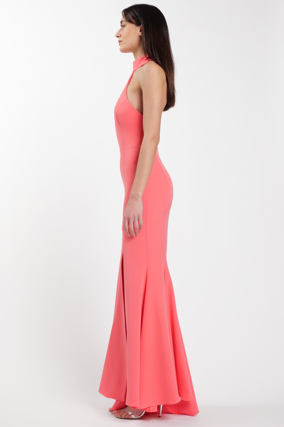 Siren Halter Dress Coral