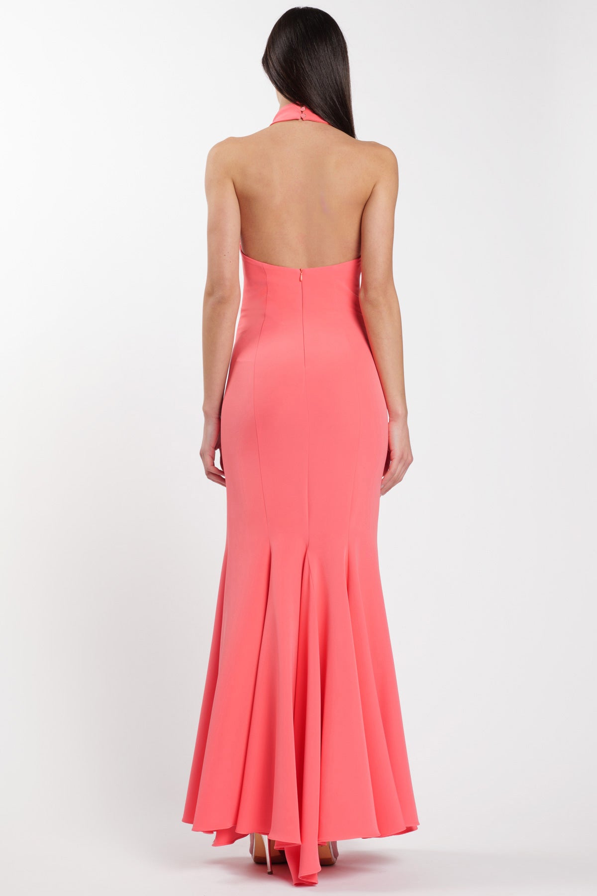 Siren Halter Dress Coral