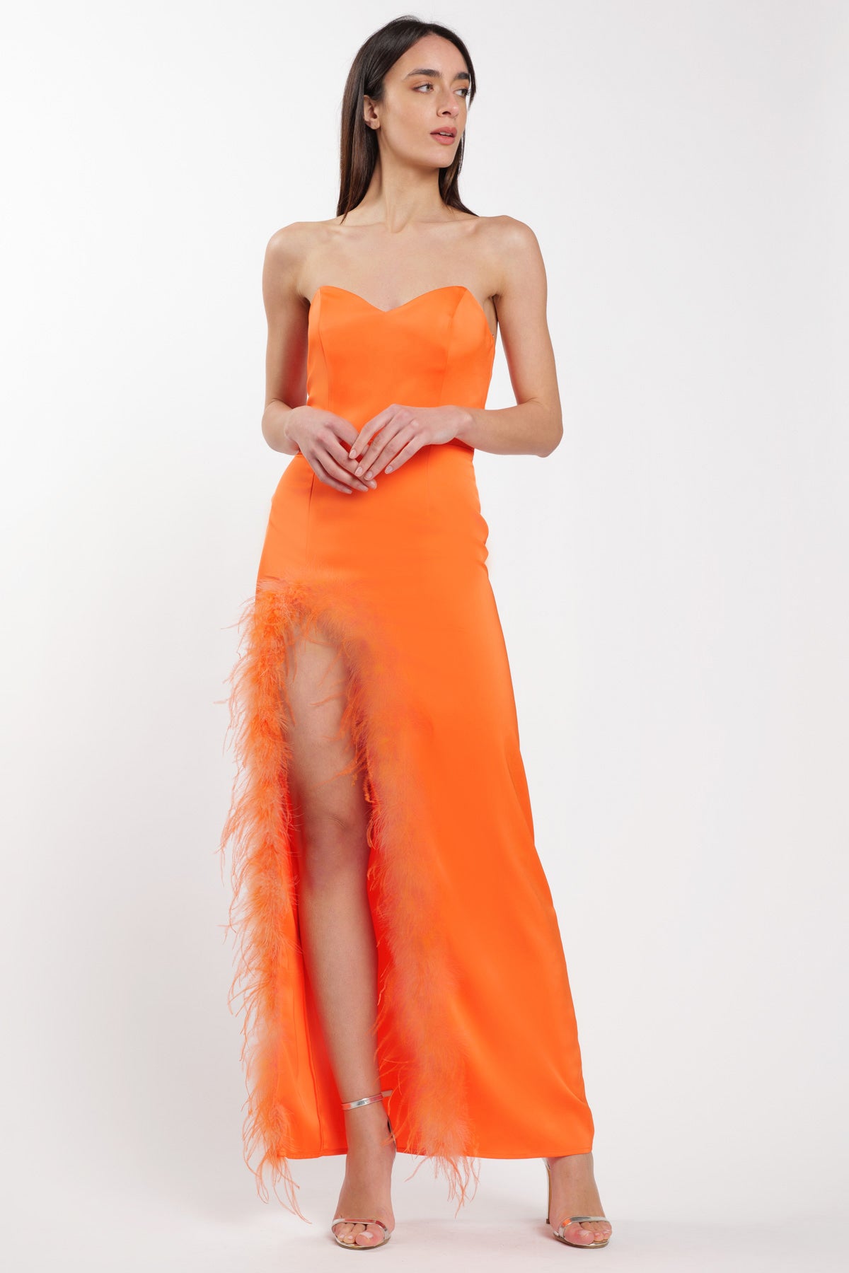 Orange Plume Dress