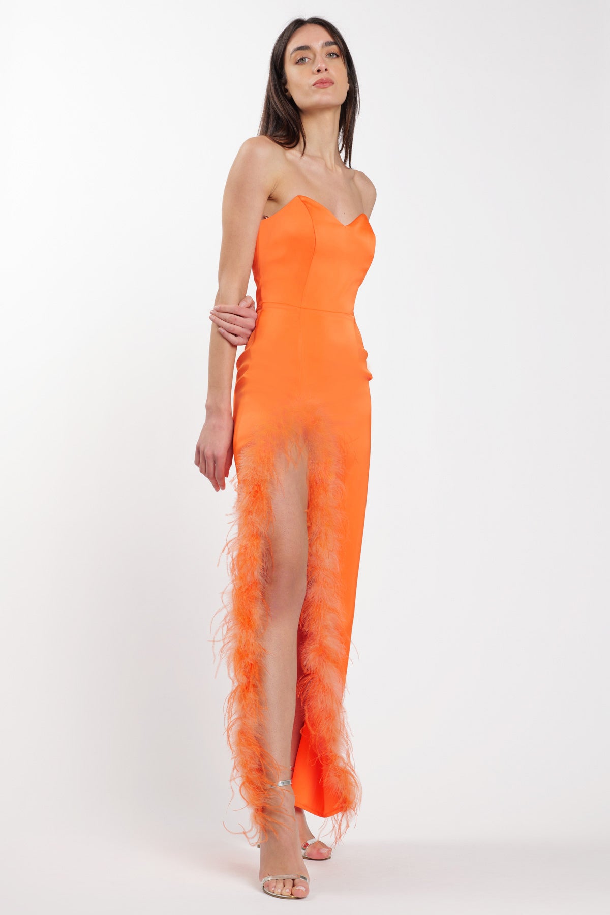 Orange Plume Dress