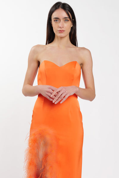 Orange Plume Dress