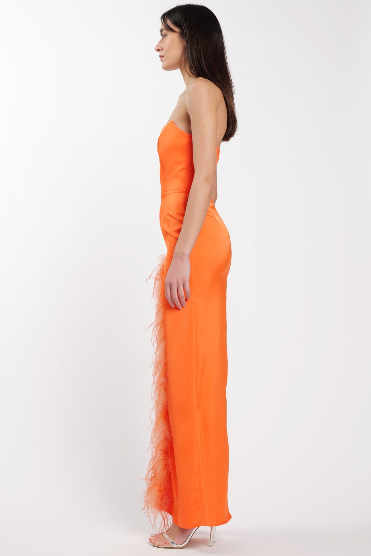 Orange Plume Dress