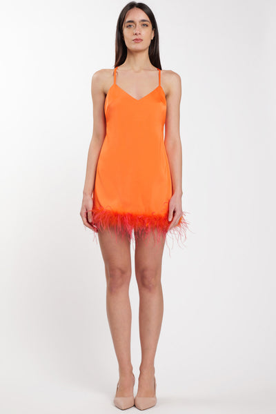 Plume Mini Dress Orange