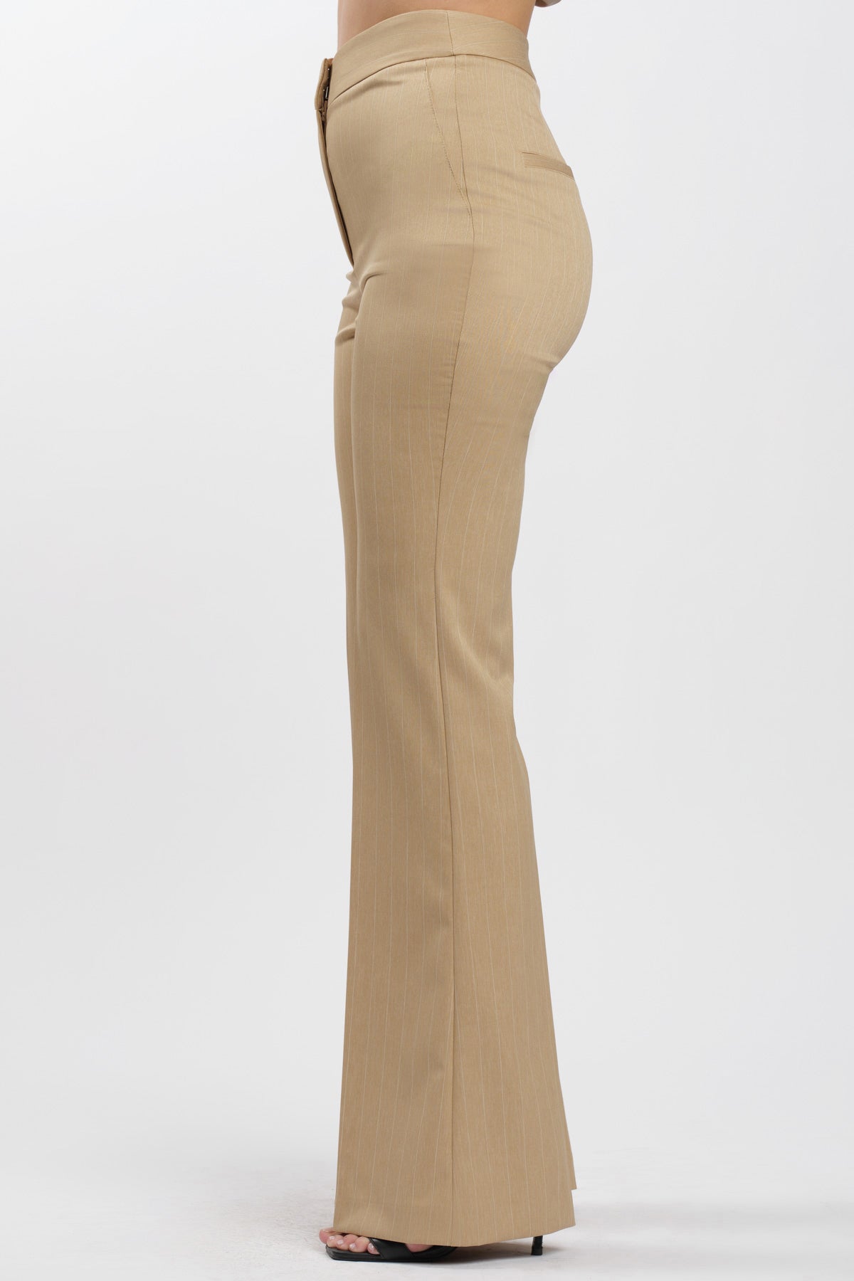 Pinstripe Flare Beige