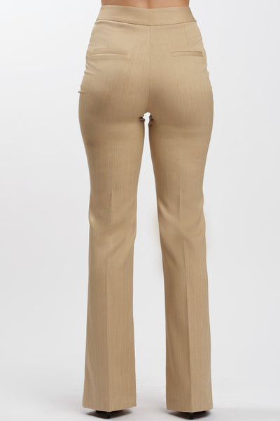 Pinstripe Flare Beige