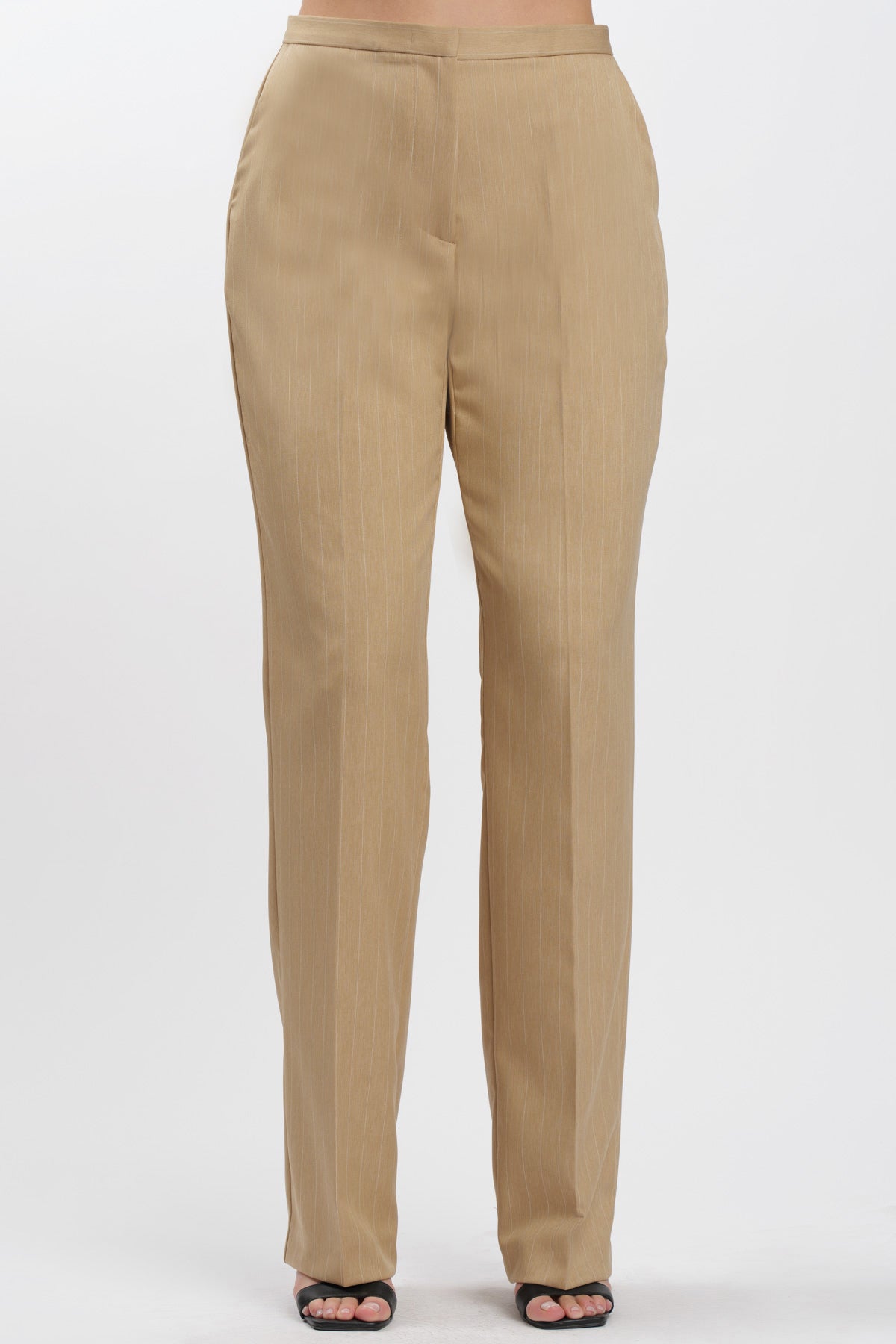 Pants Pinstriped Beige