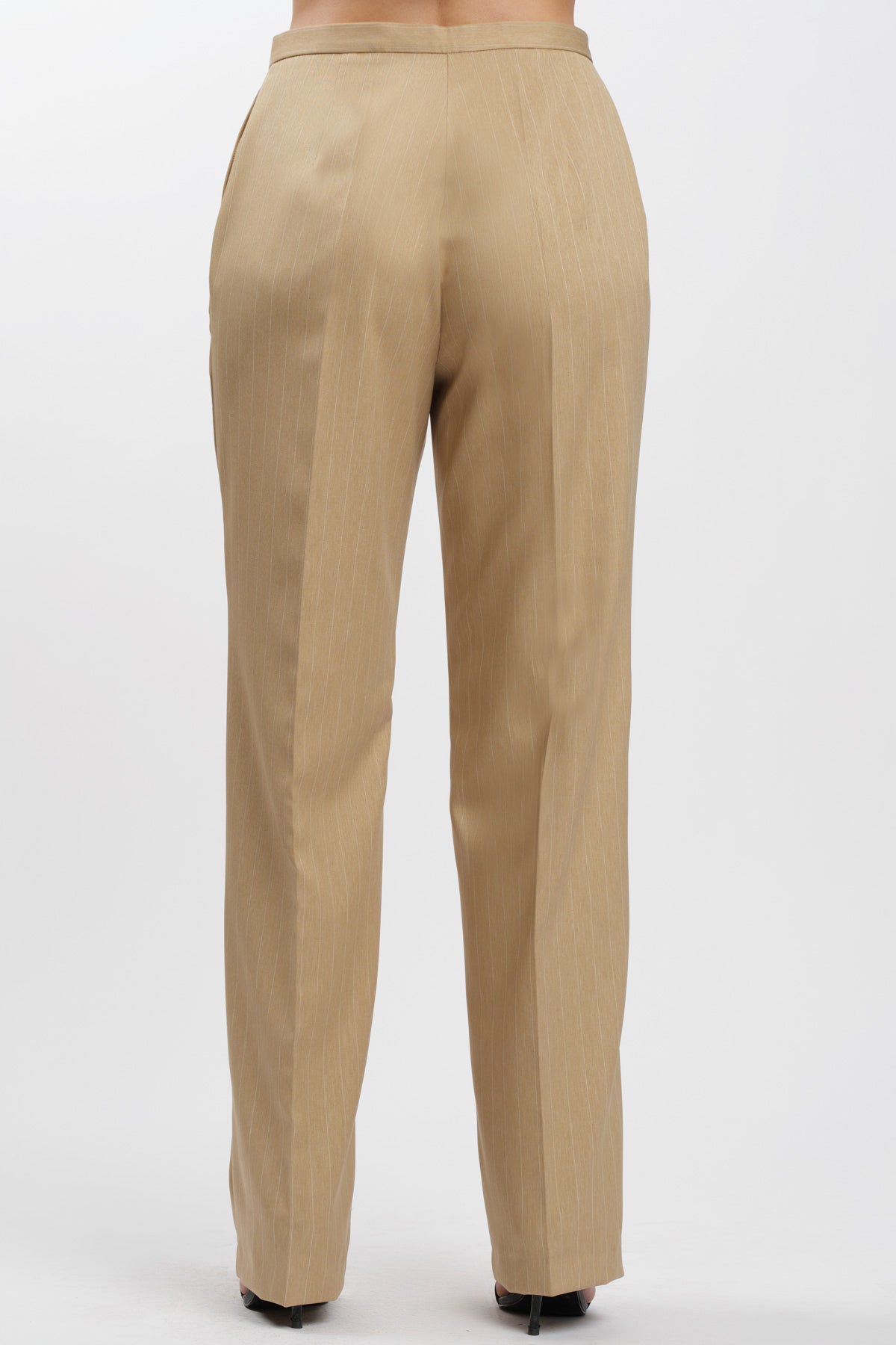 Pants Pinstriped Beige