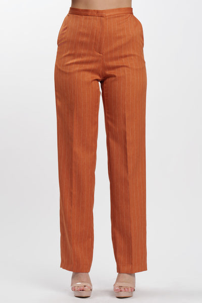 Pants Pinstriped Tobacco