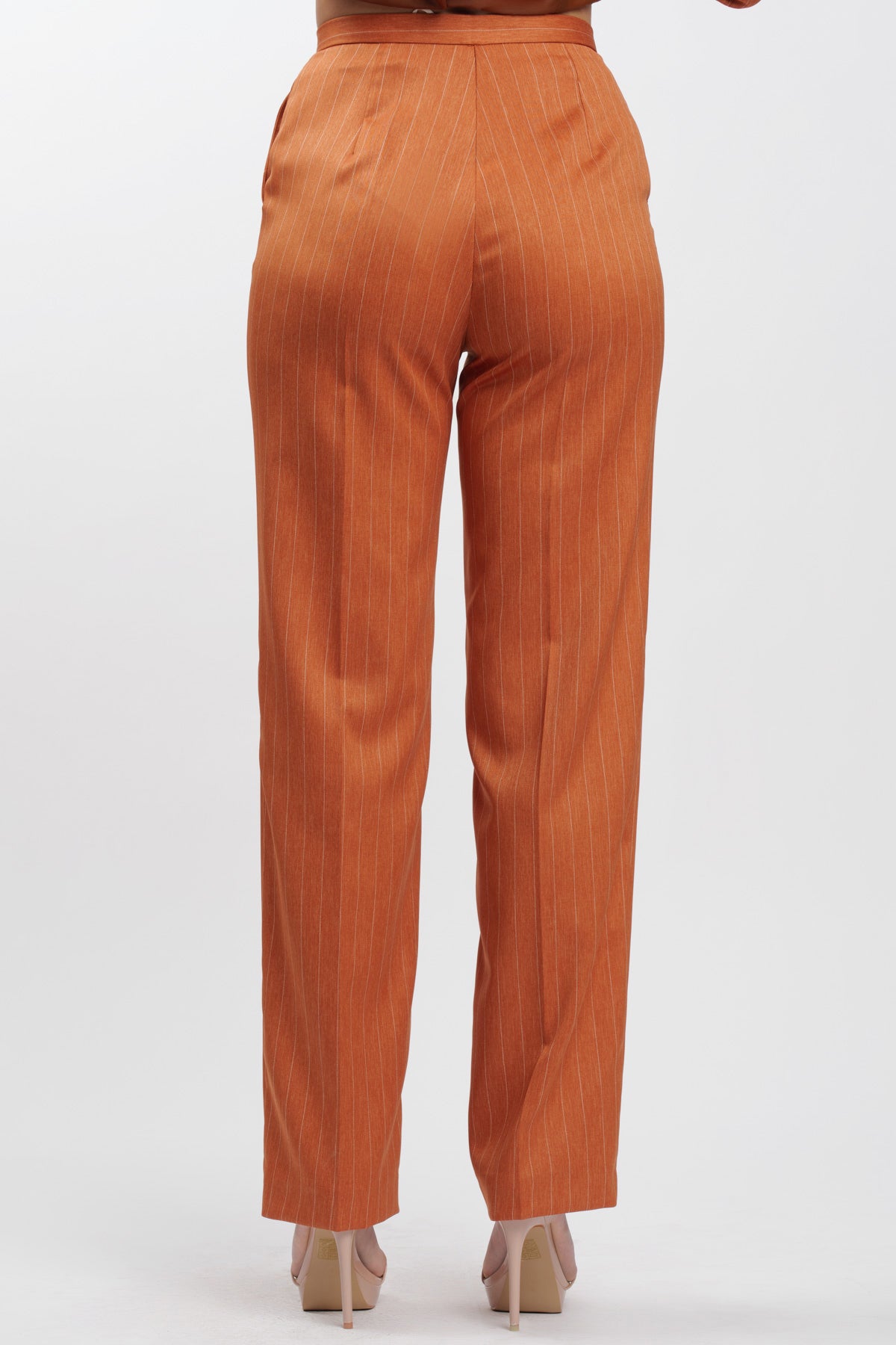 Pants Pinstriped Tobacco