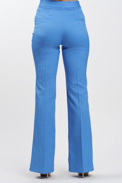 Pinstripe Flare Jeans